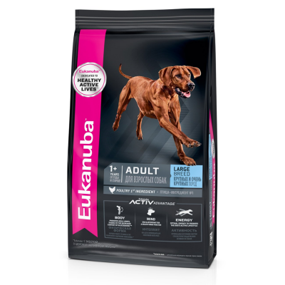 Eukanuba Adult Large корм для взрослых собак Крупных пород (Птица)